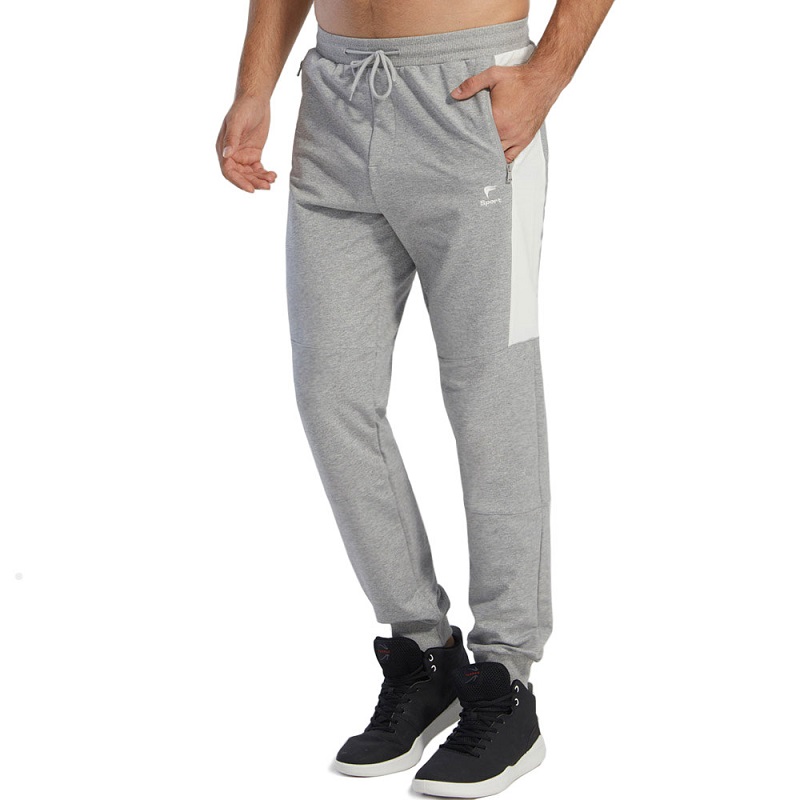 Men\\ s Joggers Gym Elastic Close Bottom Workoout Athletic Pants with Zipper Pockets